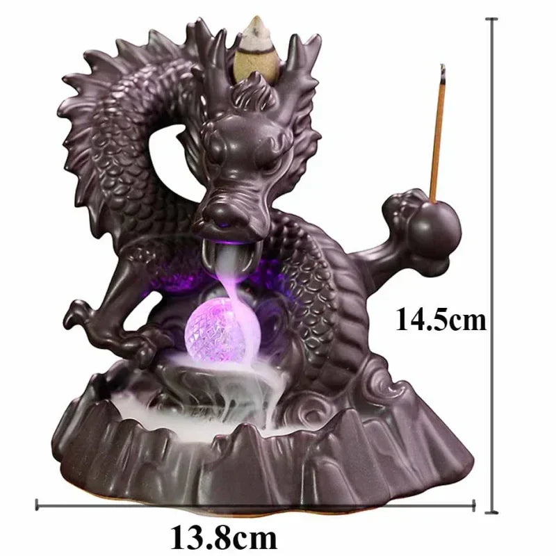 Dimensions du brûleur d'encens dragon