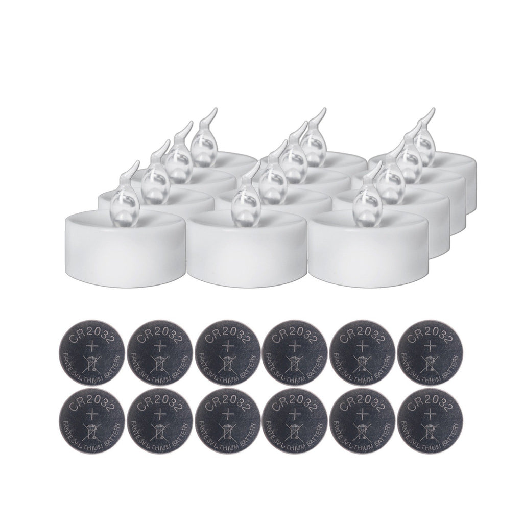 Les 12 bougies chauffe-plat LED et leurs piles bouton