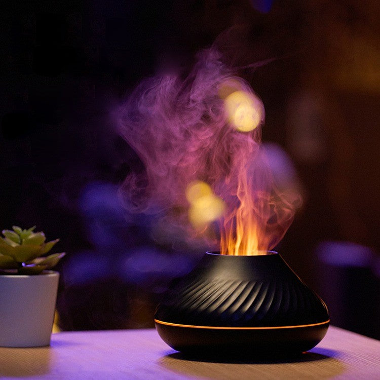 Diffuseur effet flamme noir à la brume violette