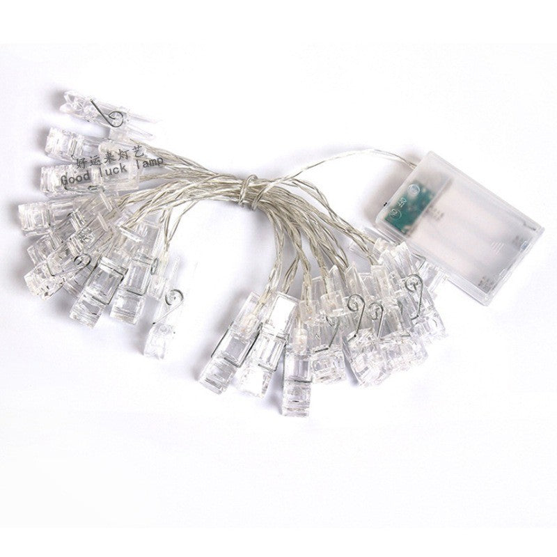 Pinces lumineuses LED de la guirlande photo