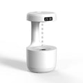 Humidificateur à gouttes suspendues blanc avec affichage de l’heure