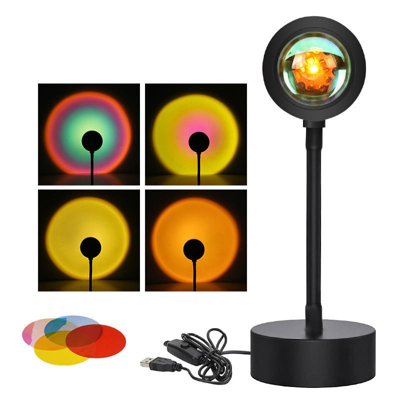 Lampe coucher de soleil sur pied, tête orientable