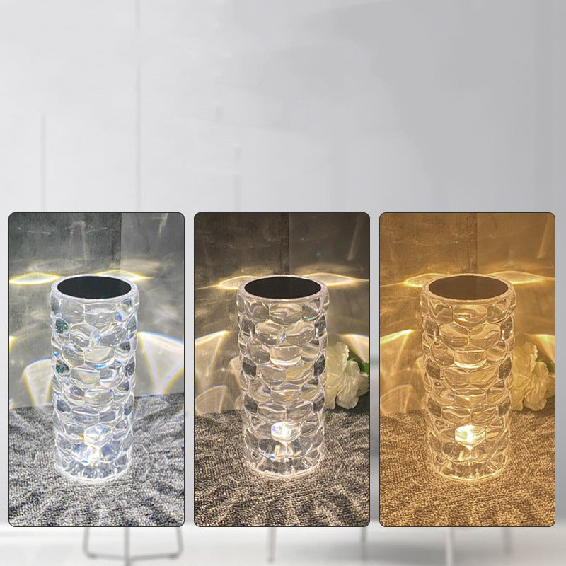 Lampe cristal goutte d’eau en lumière chaude, neutre et froide