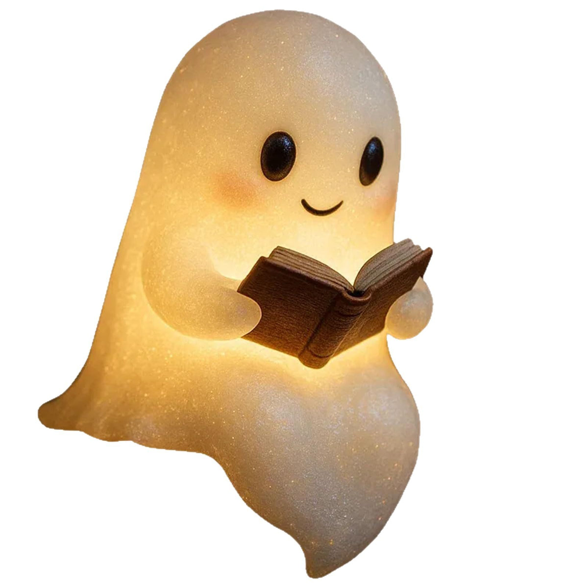 Veilleuse fantôme lecteur en résine, lumière chaude façon bougie